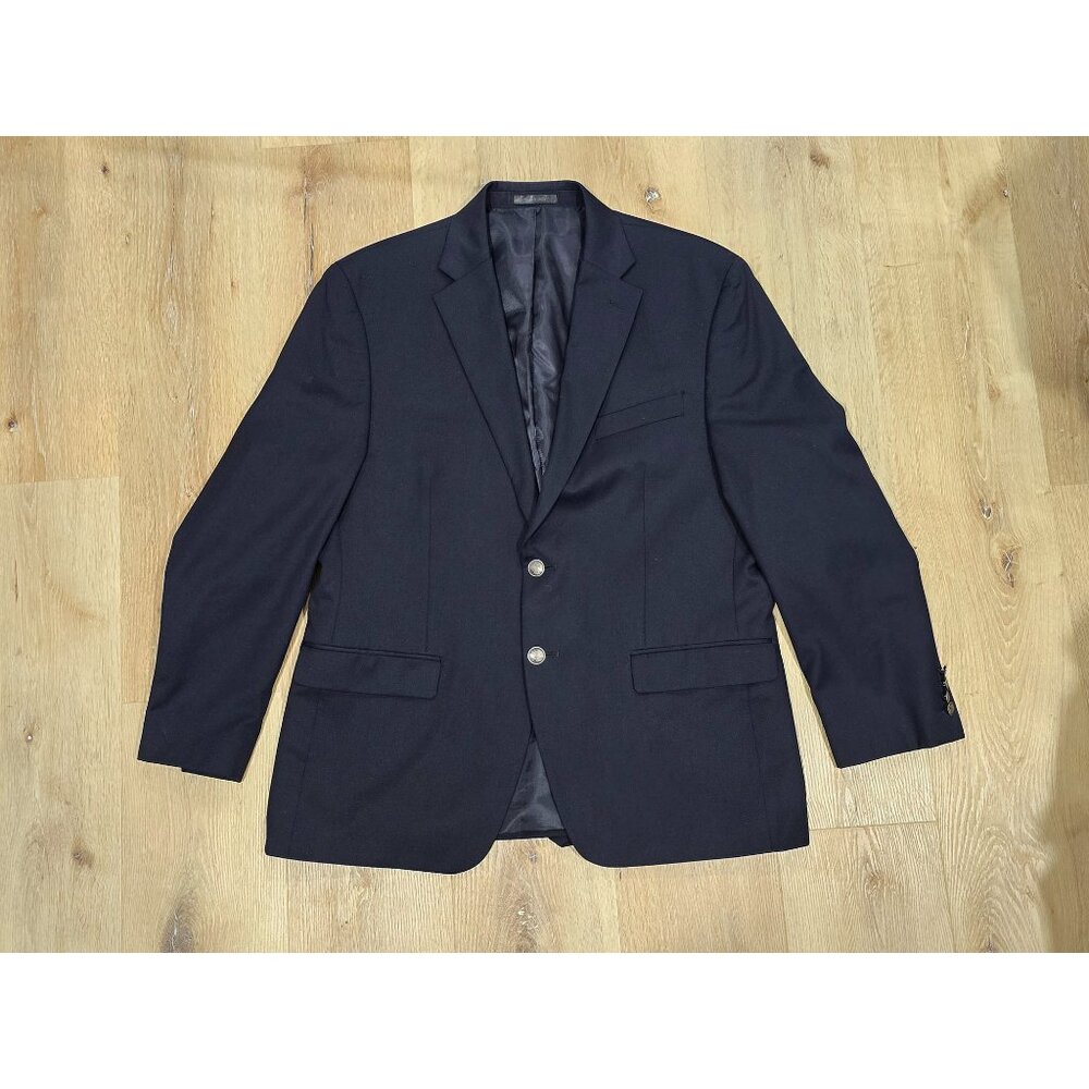 Michael Kors Mens Blazer Size 44R Navy Wool Blend Gold Button Sport Coat